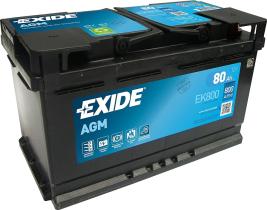 EXIDE EK800 - BATERIA 12V 80AH 800A +D 315X175X19